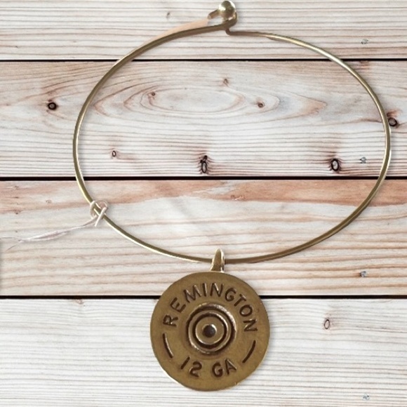 New Authentic Bronze Remington 12 Gauge Shot Gun Shell Vintage Bagel Bracelet - Picture 1 of 13